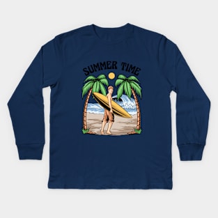 Summer Time Kids Long Sleeve T-Shirt